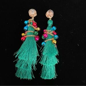 Colorful Tassel Earrings Christmas Tree